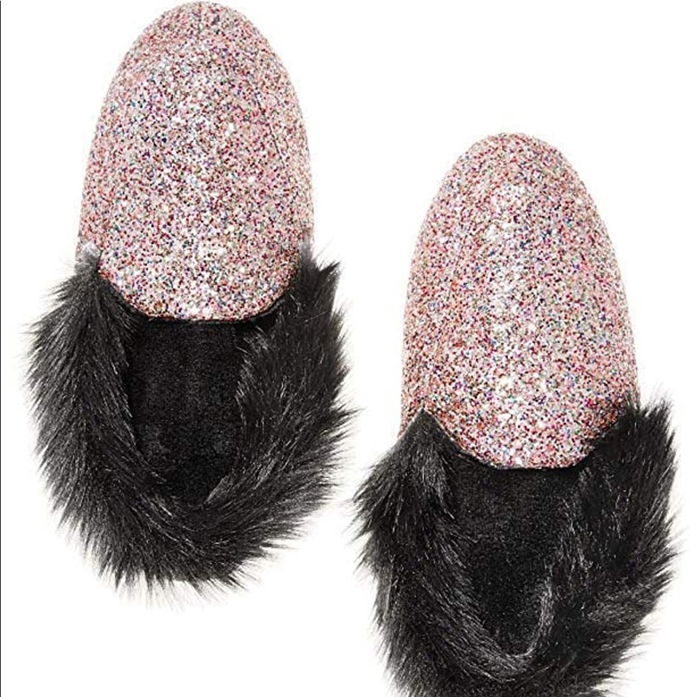 VS faux fur pink glitter Limited edition Slippers